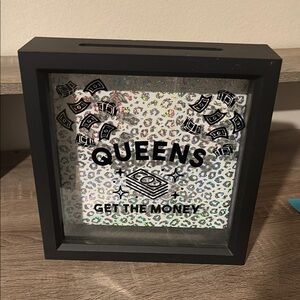 Black Money Box with Holographic Design